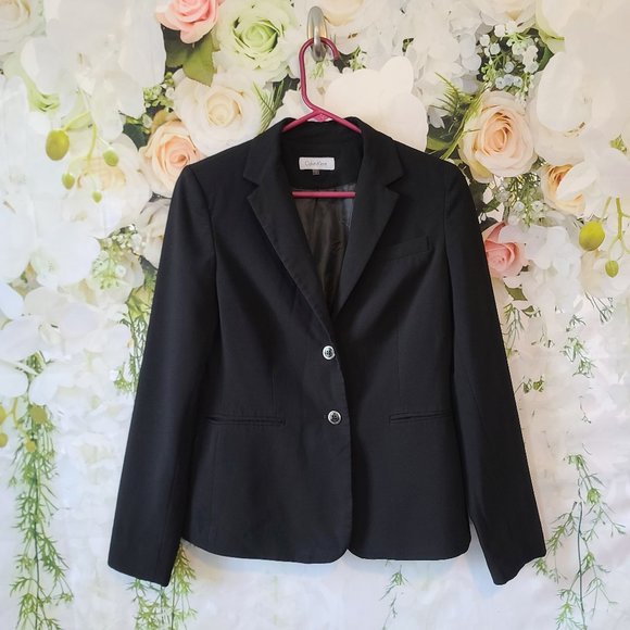 Calvin Klein Two Button Black Suit Jacket / Blazer - Picture 2 of 5